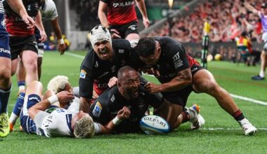 Centurion Bower scores first-ever Super Rugby try as Crusaders overrun Blues