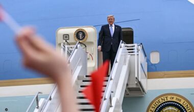 Trump announces sculpture garden site as he muses on architecture after trip to China