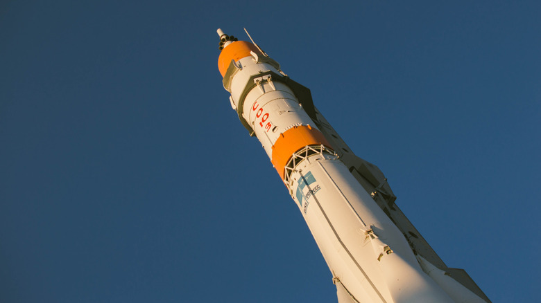 The view from below the Soyuz rocket