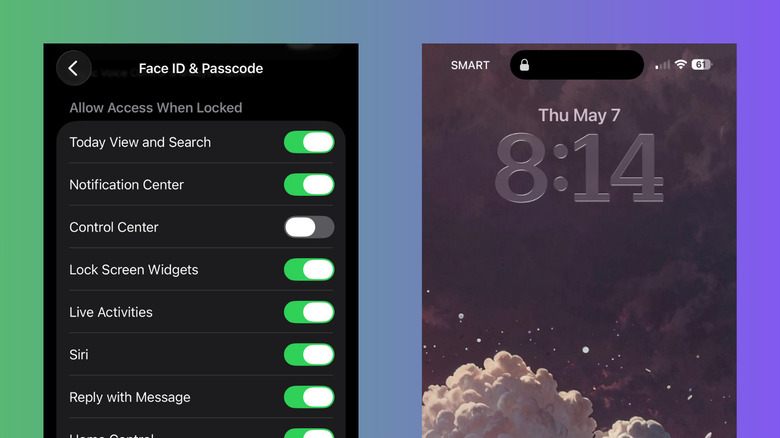 iPhone Lock Screen showing no more line under battery