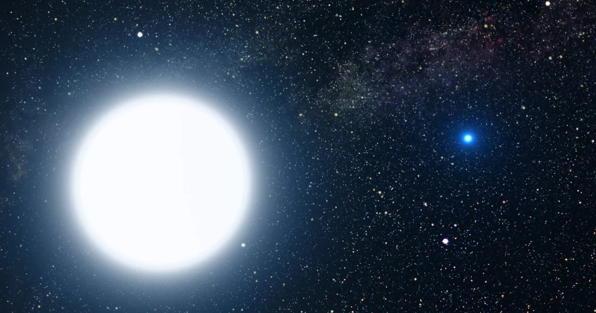 How can a young blue giant have a white dwarf companion star that's billions of years older?