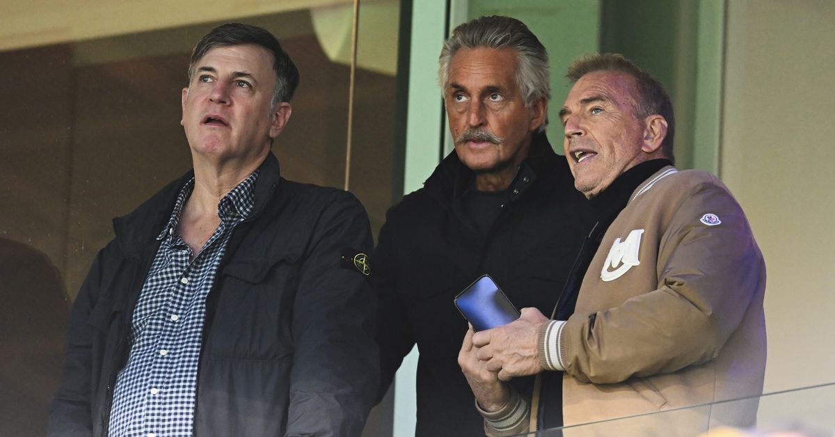 Kevin Costner attends AFL game at the Gabba while filming in Australia