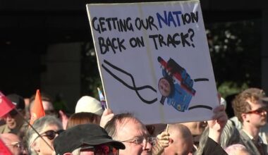 Hundreds gather in Wellington for PSA protest against proposed cuts