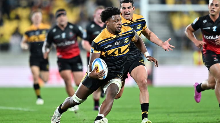 Hurricanes flanker Peter Lakai makes a break against the Crusaders during their win last weekend.
