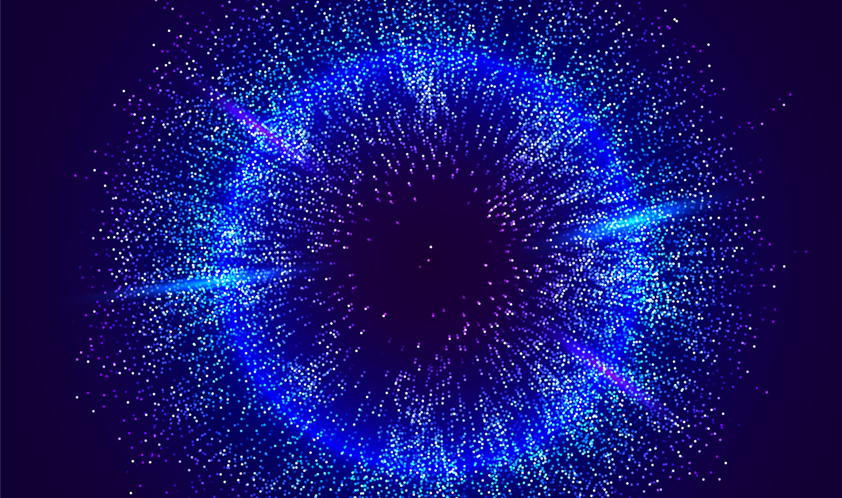 Burst color vector background. Dot liquid flow 3d design illustration. Geometric dynamic particles explosion concept.