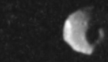 Juno Snaps Rare Close-Up of Jupiter’s Shadowy Moon Thebe