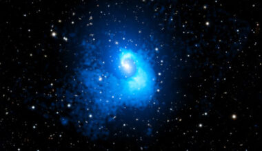 This composite image combines both the original X-ray and the subtracted X-ray images of the deep Chandra observations of Abell 2029. Image credit: NASA / CXC / CfA / Watson et al. / PanSTARRS / SAO / N. Wolk / P. Edmonds.