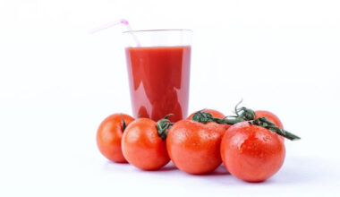 Tomato-soy juice contains high levels of lycopene and soy isoflavones.