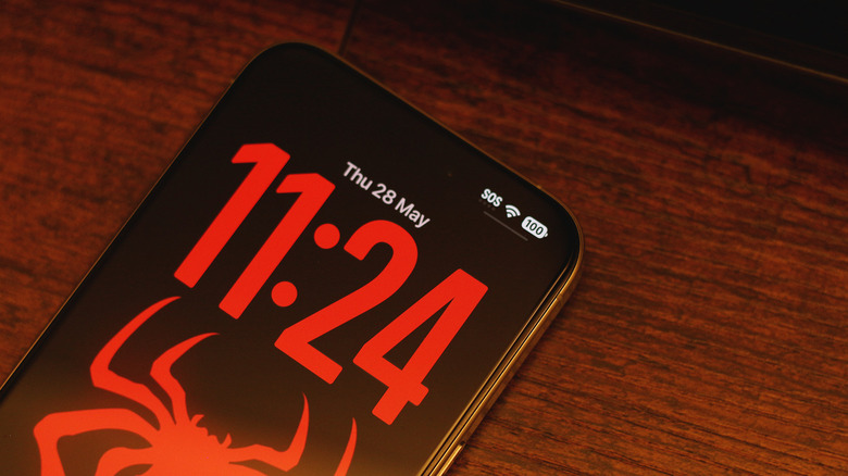 Control Center indicator on an iPhone's lock screen