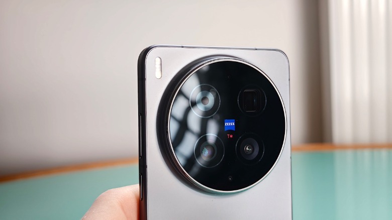 Close-up of the Vivo X300 Ultra camera lenses