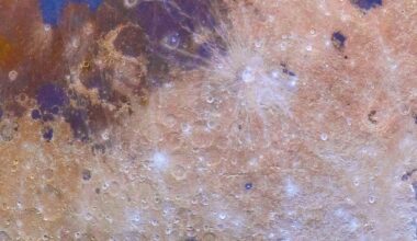 a diversly colorful and detailed image of the moon