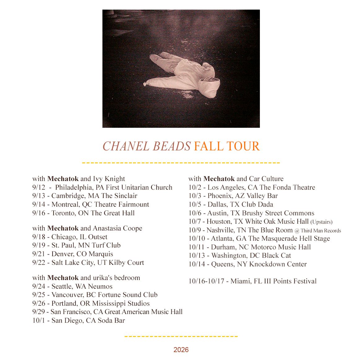 Chanel Beads 2026 Tour
