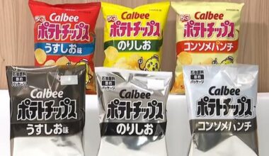 Japanese snack packages turn black-and-white due to Iran War