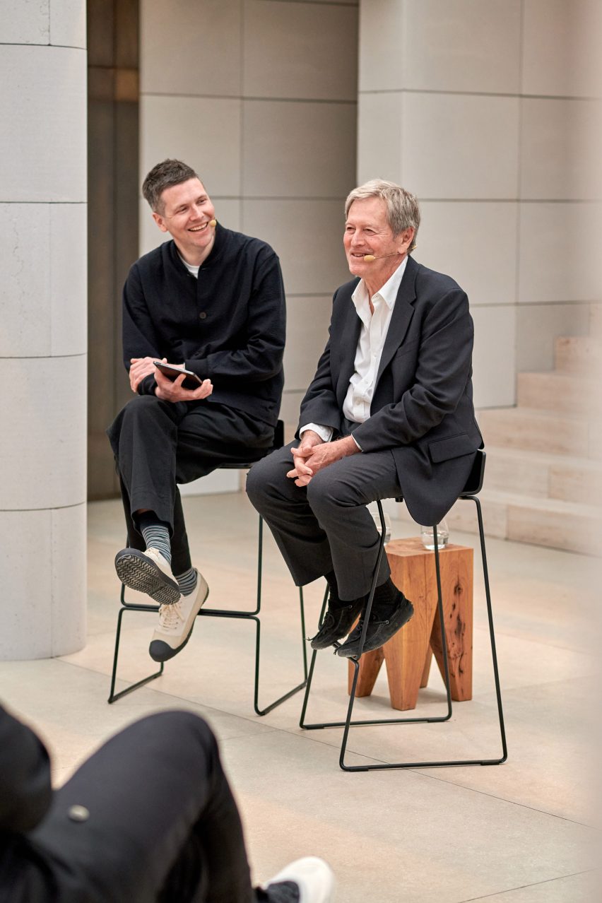 Portrait of Max Fraser and John Pawson during the Gaggenau talk in Milan