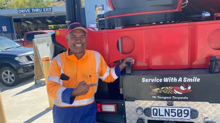 Apolosi and his custom designed building truck, known as the Tongan Torpedo, had become a recognisable sight around Queenstown.