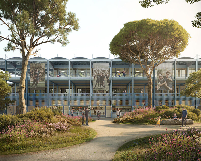 k-studio redesigns AKFC’s el paso stadium around rock formations in athens - 3