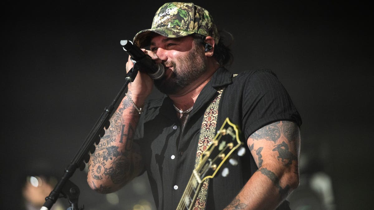 Singer Koe Wetzel performing on the Palomino Stage at Stagecoach Festival in Indio, California
