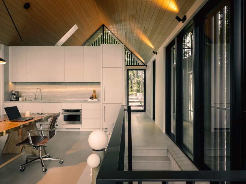 Little Giant Office Interior cabin on Vancouver Island