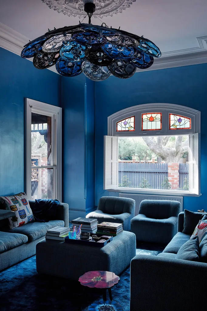 Blue formal room