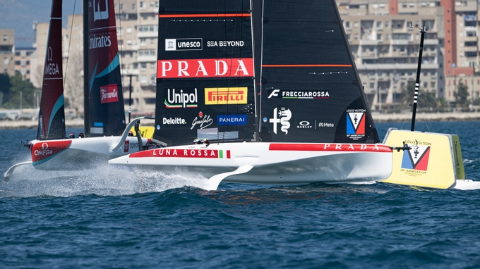 Youthful Talent Shines In Beautiful Sardinia On Day Two Of The Preliminary Regatta. // Photo credit: Ricardo Pinto / America's Cup Media