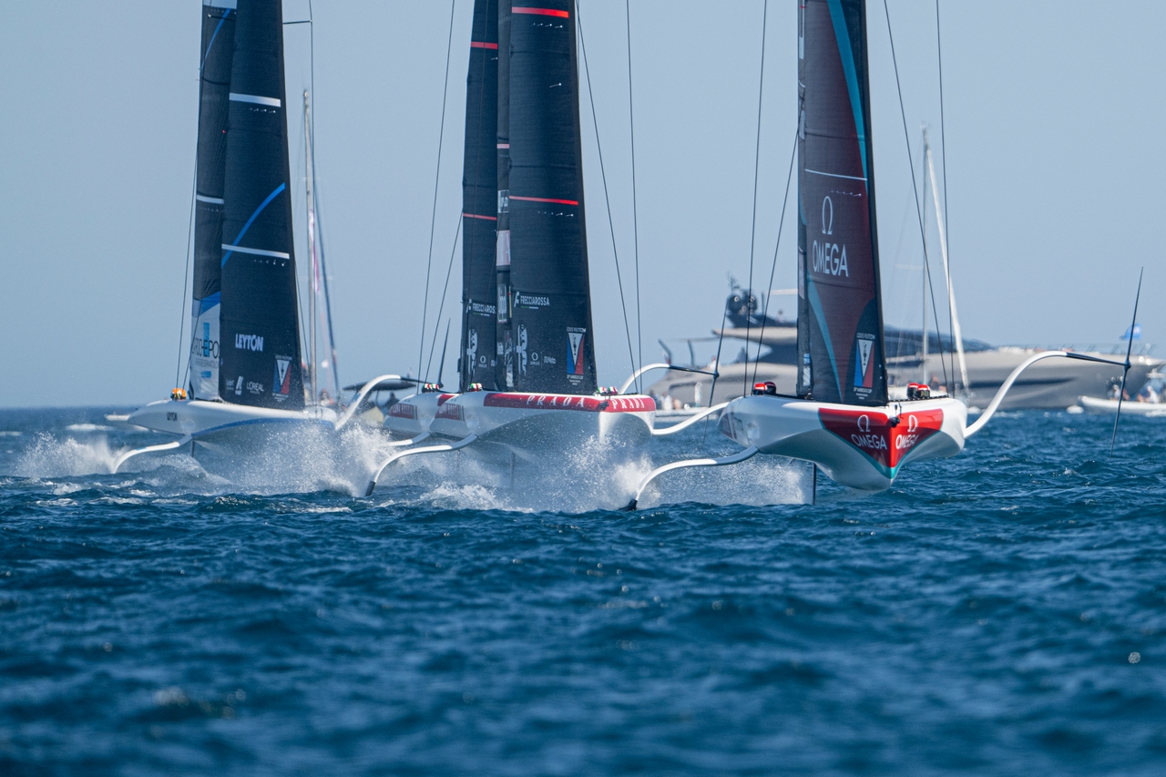 Youthful Talent Shines In Beautiful Sardinia On Day Two Of The Preliminary Regatta. // Photo credit: Ricardo Pinto / America's Cup Media