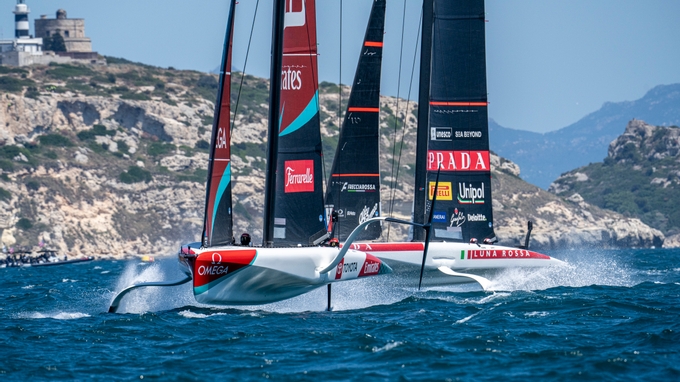 Youthful Talent Shines In Beautiful Sardinia On Day Two Of The Preliminary Regatta. // Photo credit: Ricardo Pinto / America's Cup Media