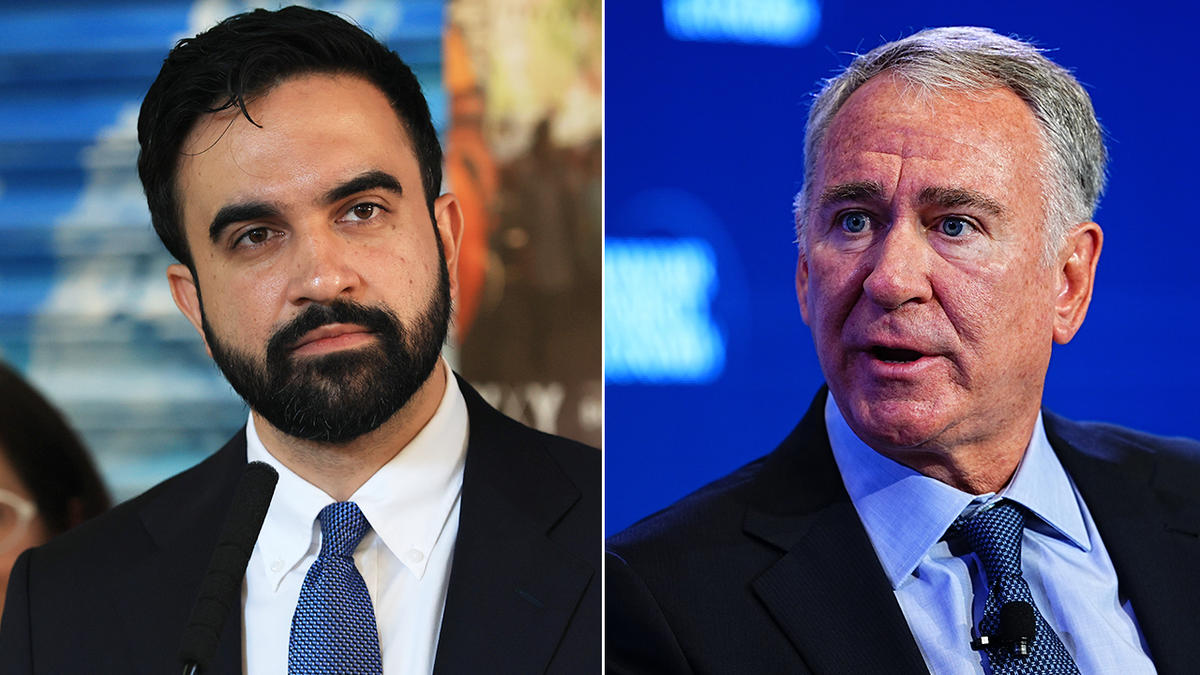 A side by side photo of NYC Mayor Zohran Mamdani and Ken Griffin.