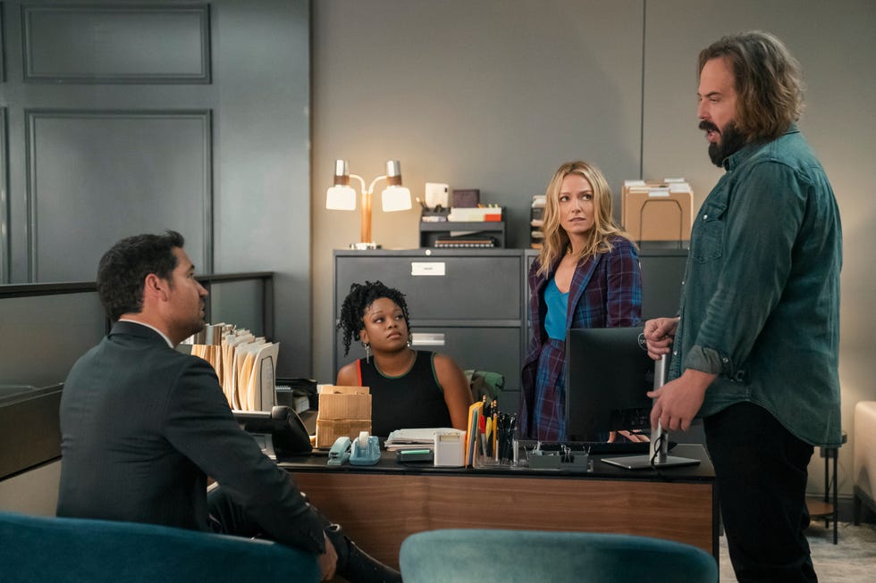 Manuel Garcia-Rulfo, Jazz Raycole, Becki Newton, Angus Sampson, The Lincoln Lawyer season 3 manuel garciarulfo, jazz raycole, becki newton, angus sampson, the lincoln lawyer season 3