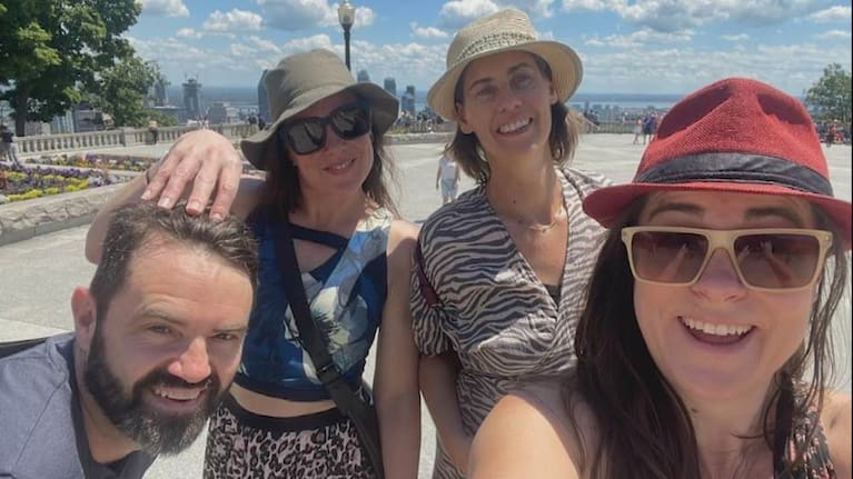 Maria Wortman-Dabrowska (centre right) with Guy Ryan (left), Jenny Richie (centre left) and Malia Johnston (right).