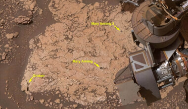 NASA’s Curiosity Mars rover took this selfie on Oct. 25, 2020, after drilling a rock sample from a spot nicknamed “Mary Anning.” After years of extensive analysis, the sample has revealed the greatest diversity of organic molecules ever found on Mars. Credit: NASA/JPL