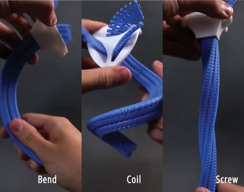 MIT researchers 3D print three-sided zipper that stiffens into rods, coils, and arches - 7