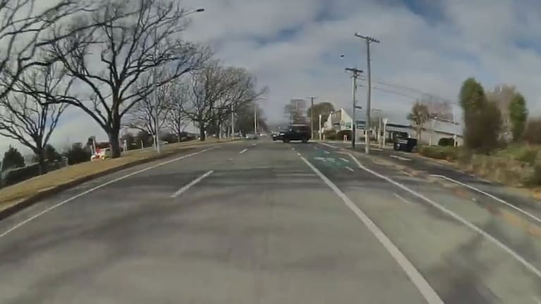 Motorist Aaron Pero had dashcam footage of the incident.