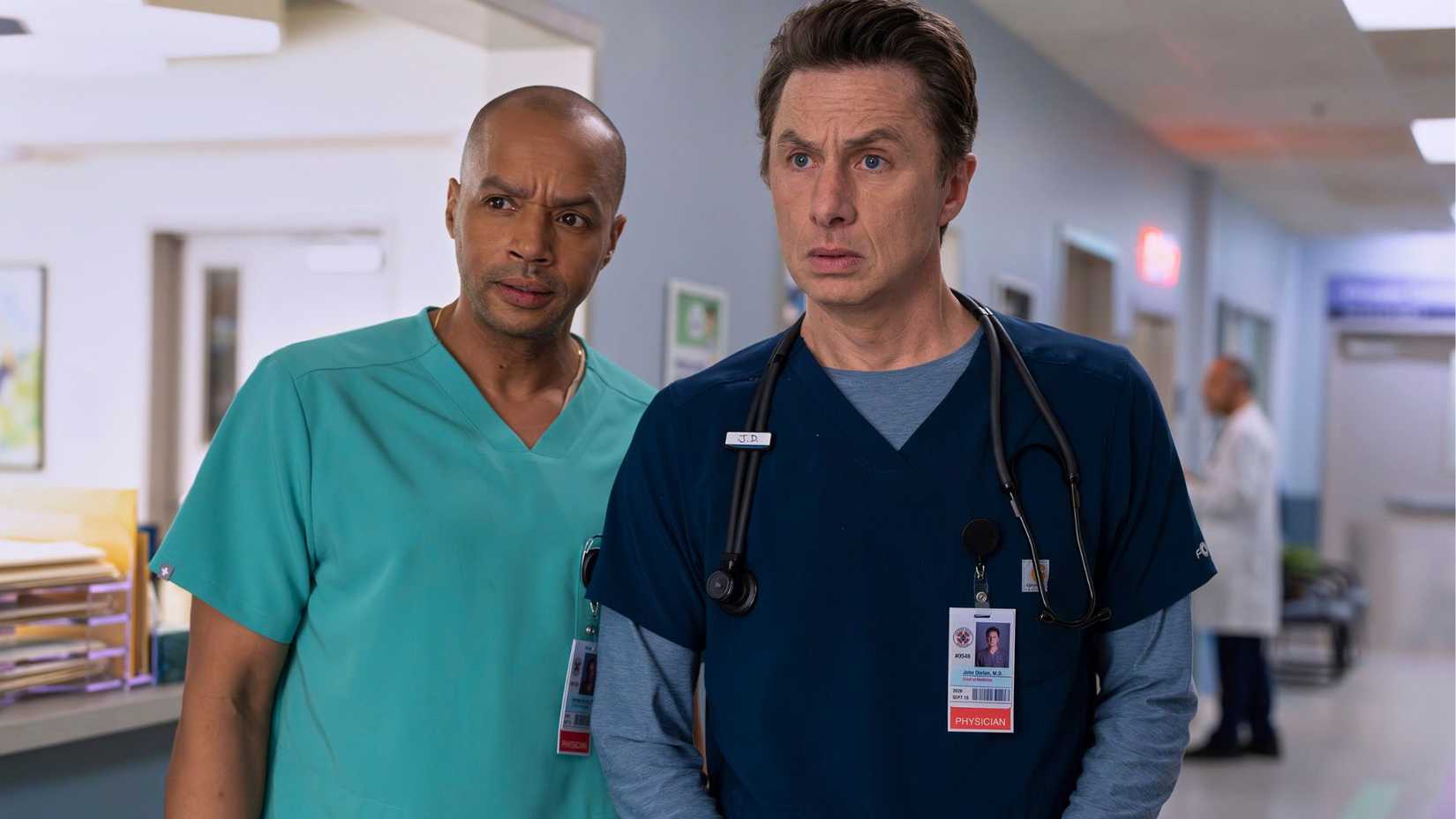 Donald Faison as Turk and Zach Braff as JD in Scrubs