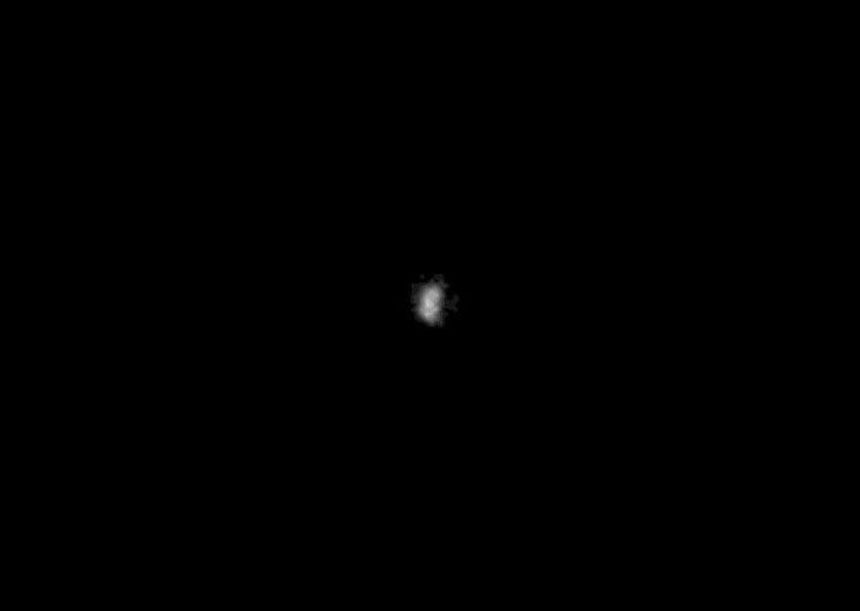 Voyager 2's photo of Nereid, taken in 1989 during the space probe's flyby of Neptune.
