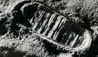 The bootprints left by the Apollo astronauts will still be sitting on the Moon a million years from now, because there is no wind and no rain to wear them away.