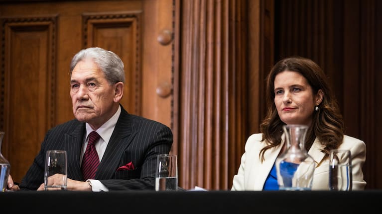 Nicola Willis revealed in Parliament that Winston Peters' ministery isn't required to cut its spending. Photo: RNZ / Samuel Rillstone