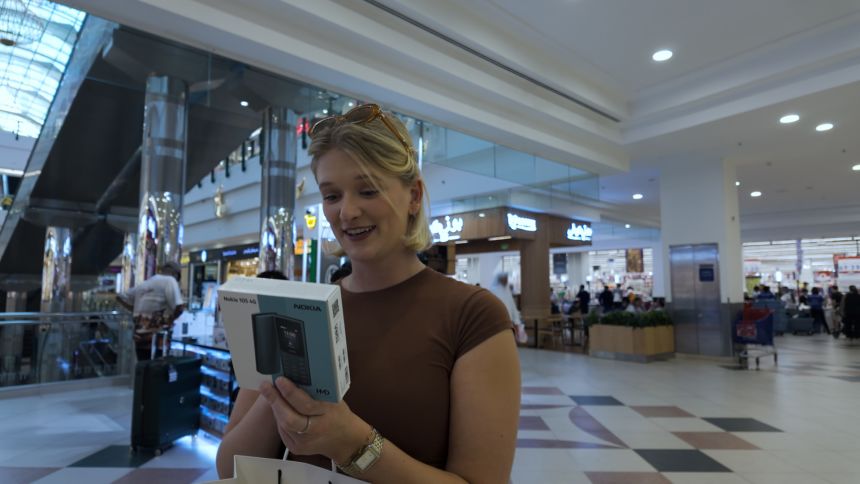 The first part of Radford's experiment involved finding an old-school Nokia phone.