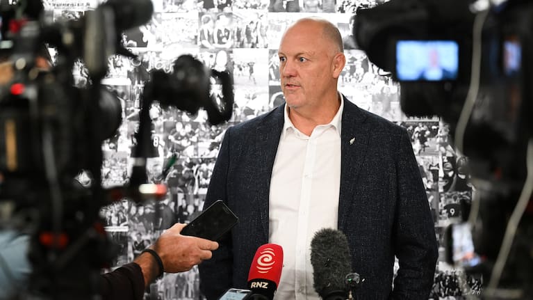 NZ Rugby chief executive Steve Lancaster speaks to the media after being confirmed in the role recently.