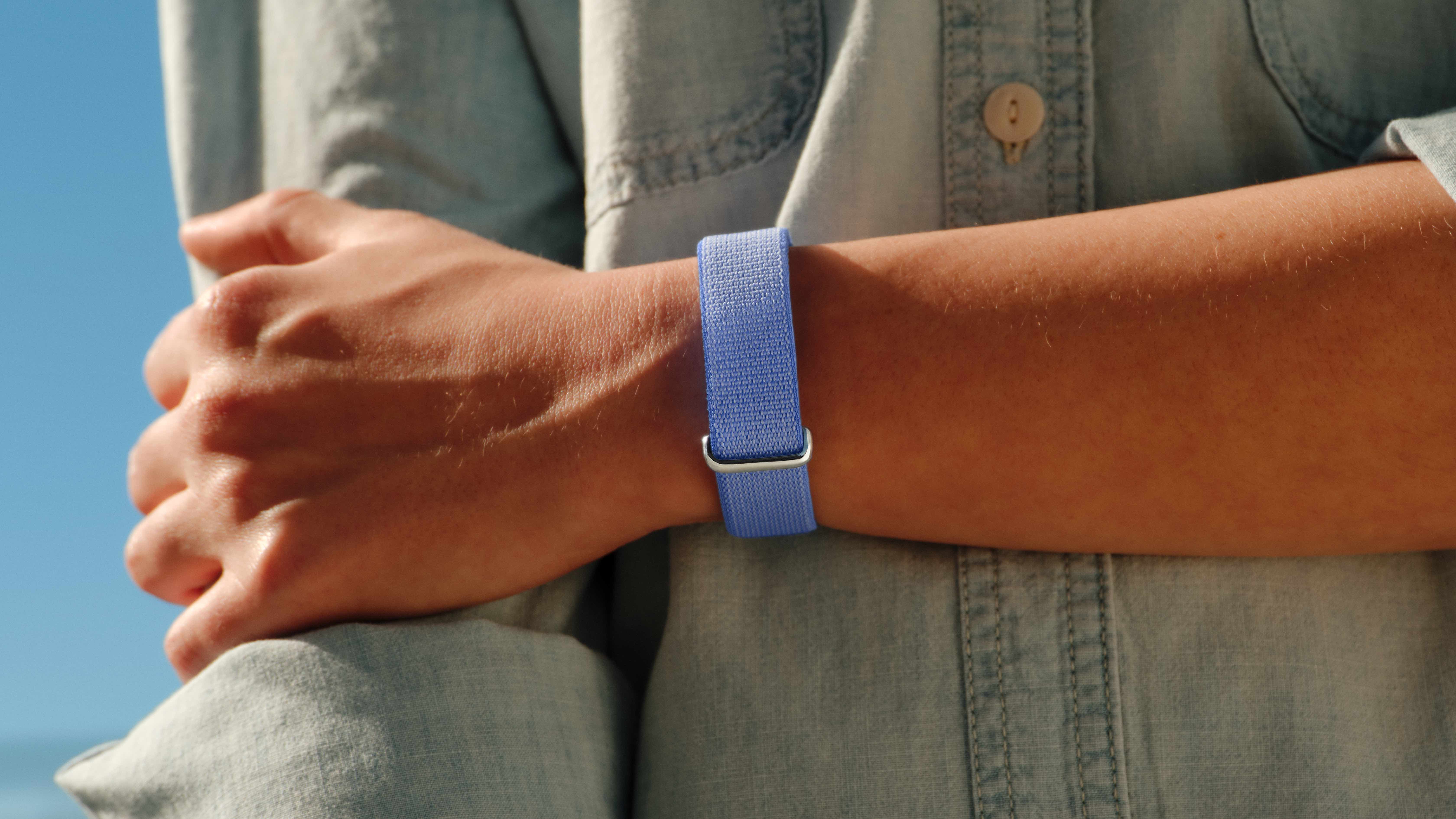 The Google Fitbit Air screenless fitness band.