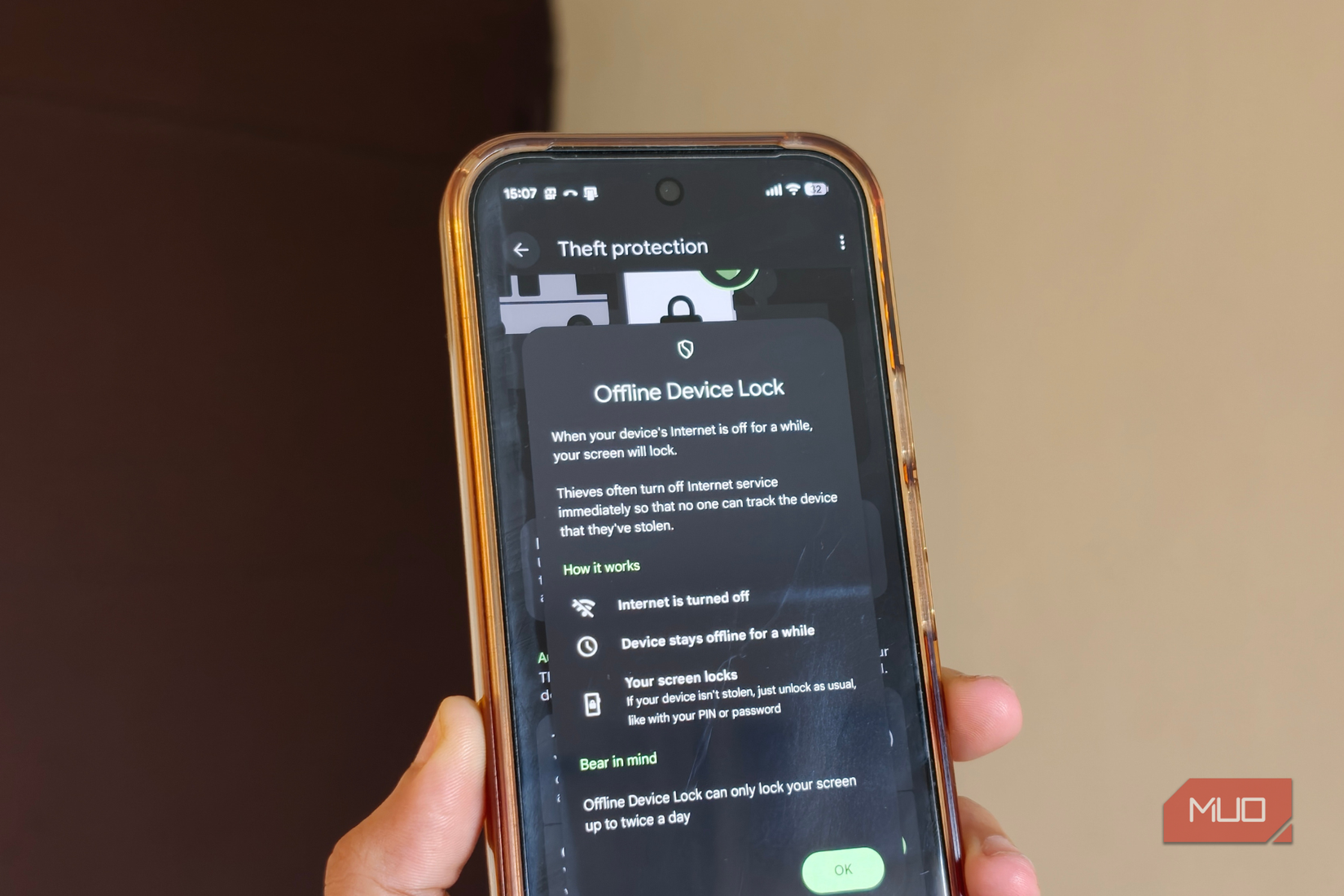 Offline Device Lock settings on Google Pixel 10 Pro