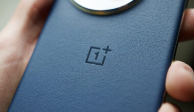 Close-up of the OnePlus logo on the OnePlus 13.