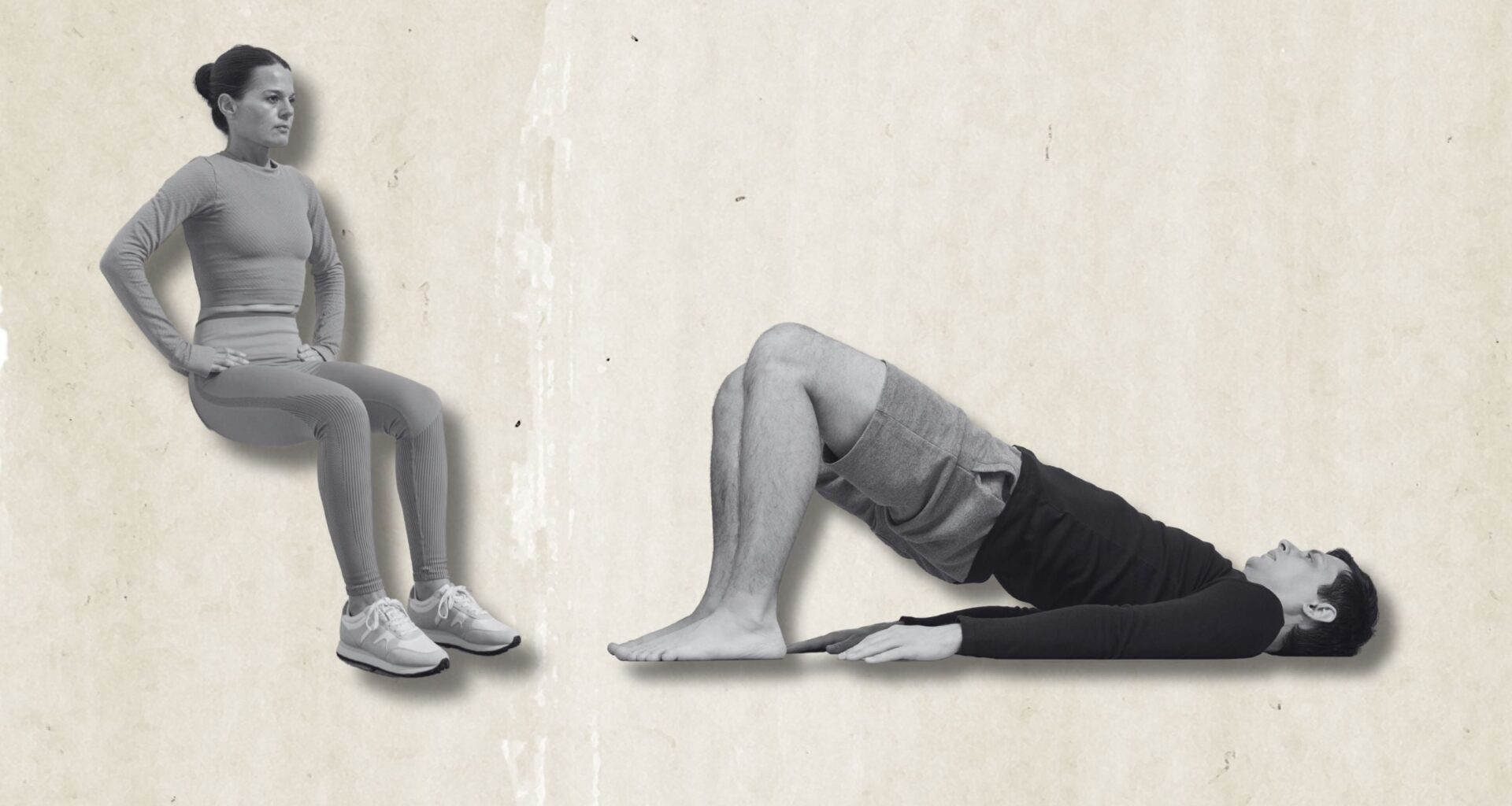 glute bridge and wall sit