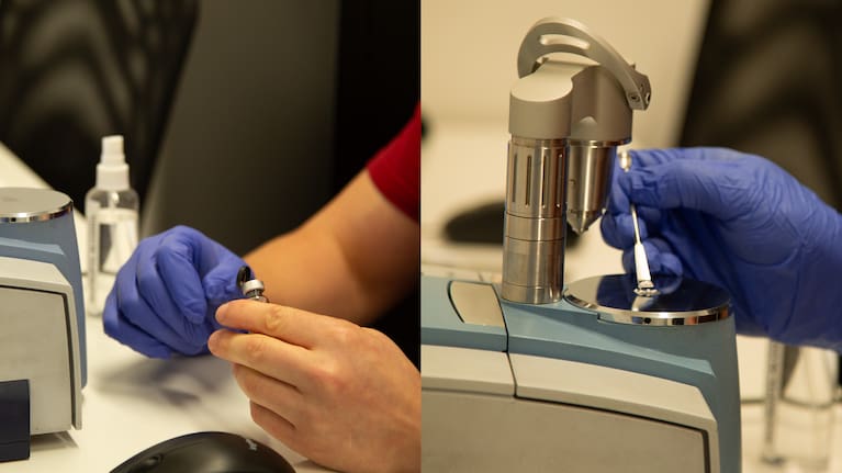  NZ Drug Foundation test using infrared light. Photo credit: Te Ahipourewa Forbes/Re: News.  