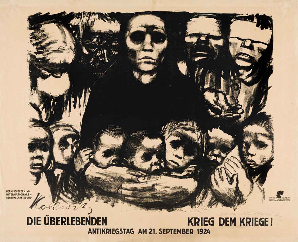 political artworks kathe kollwitz survivors lithograph
