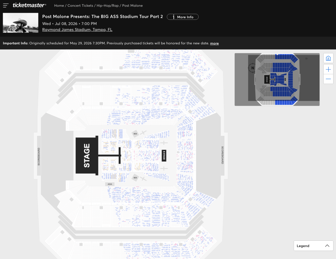 Post Malone Ticket Sales Tampa