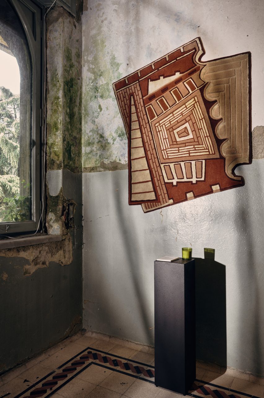 Brick by Brick rug collection by Renesa and House of Knots on display at Alcova 