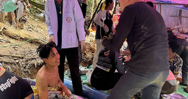 Rescuers free four men who had been trapped in flooded Laos cave