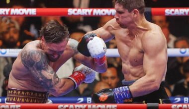 Heavyweight champ Usyk taken to limits by kickboxer Verhoeven