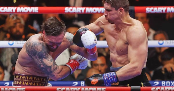 Heavyweight champ Usyk taken to limits by kickboxer Verhoeven