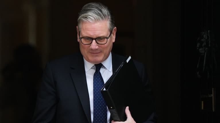 ritain's Prime Minister Keir Starmer leaves 10 Downing Street in London, Monday, April 20, 2026 to face a showdown in Parliament over the appointment of Peter Mandelson as ambassador to Washington.